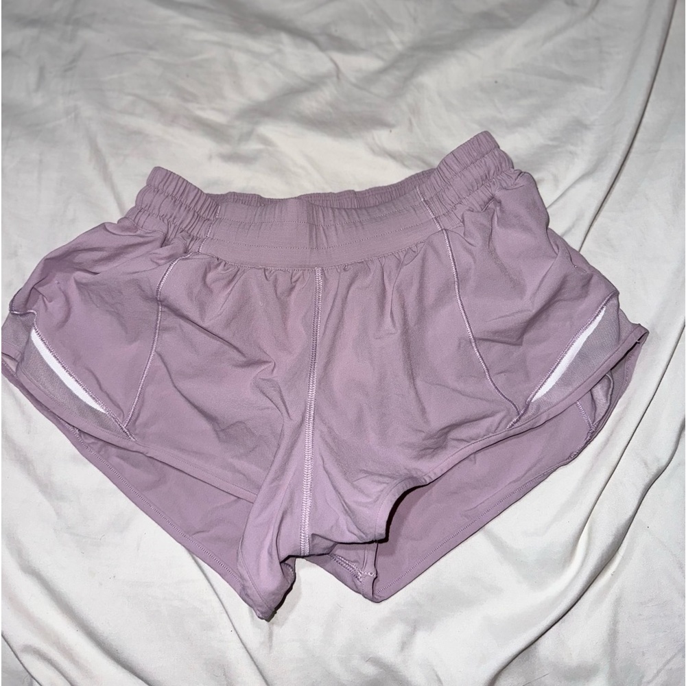 light pink size 6 lululemon shorts